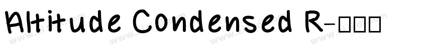 Altitude Condensed R字体转换